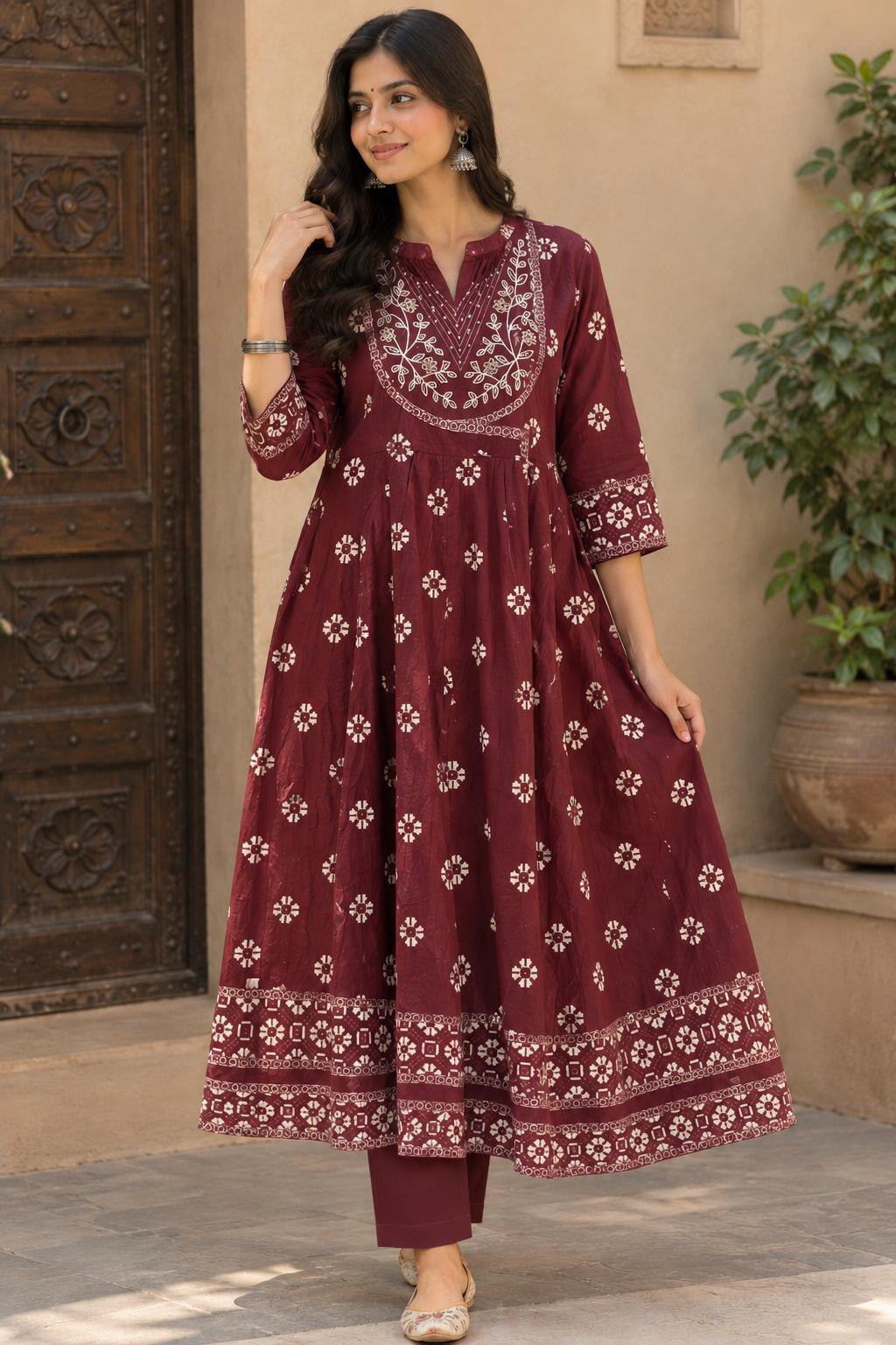 Ahana Block Print Kurta Set