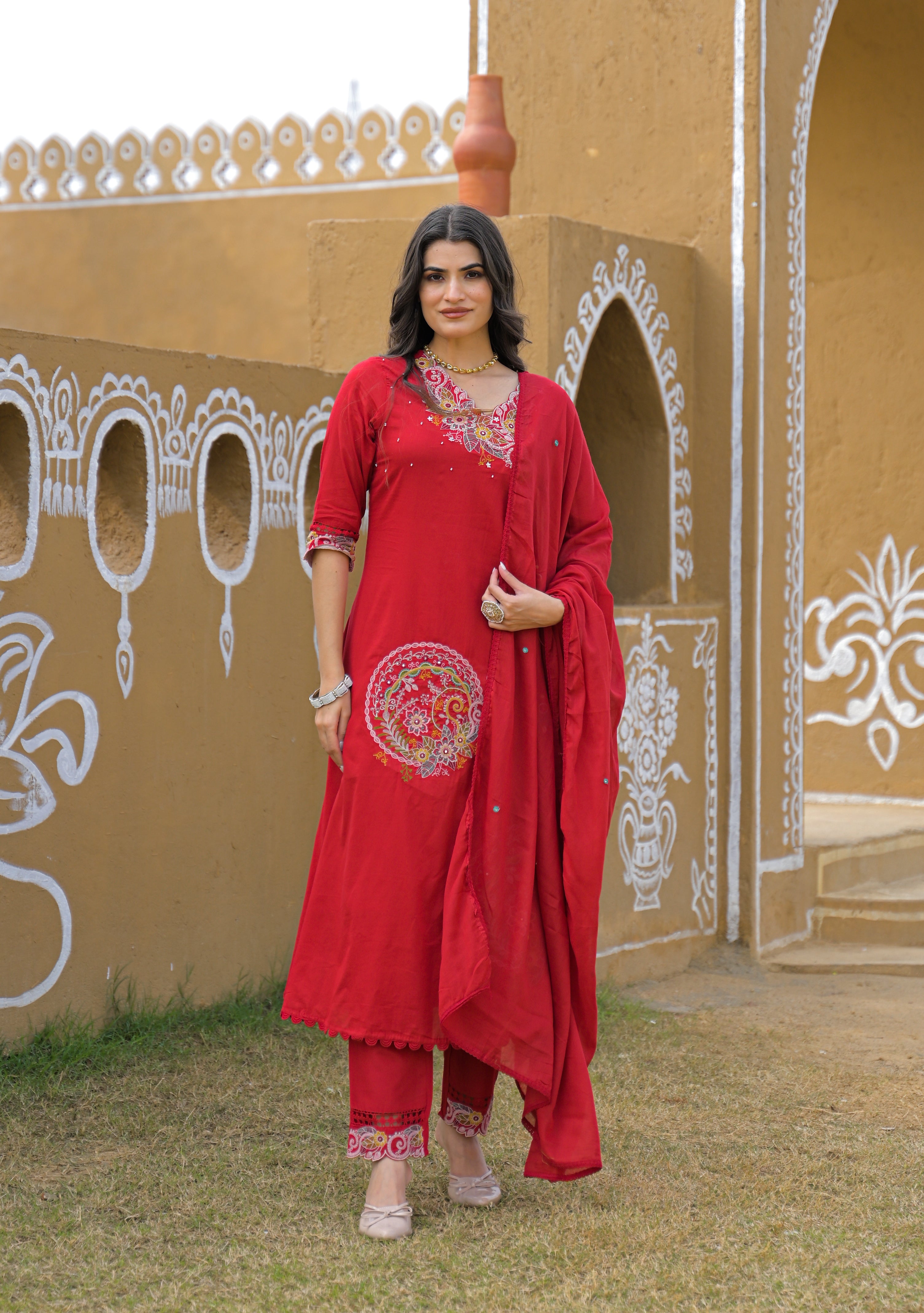 Premium Embroidered 3 Piece Suit