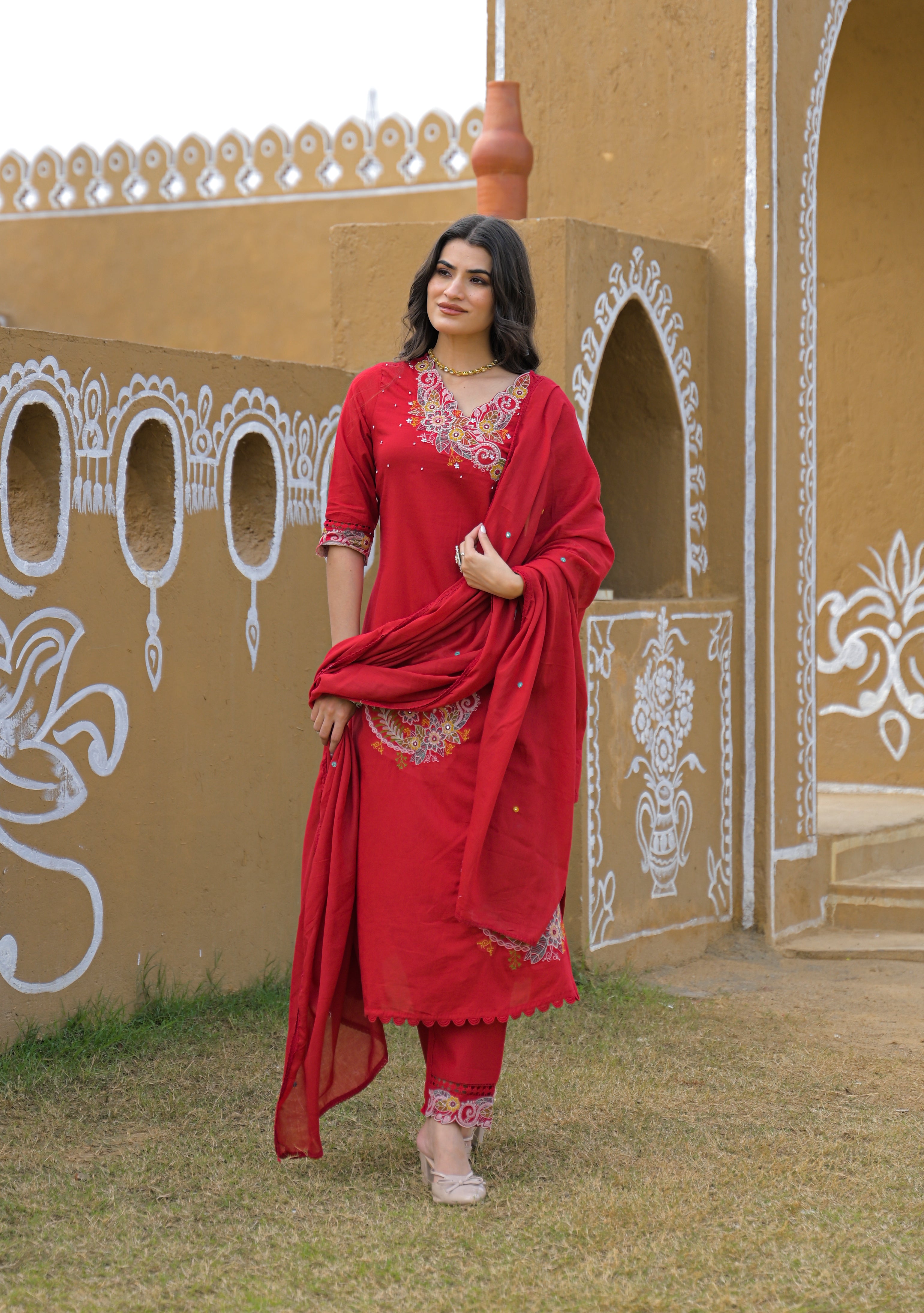 Premium Embroidered 3 Piece Suit