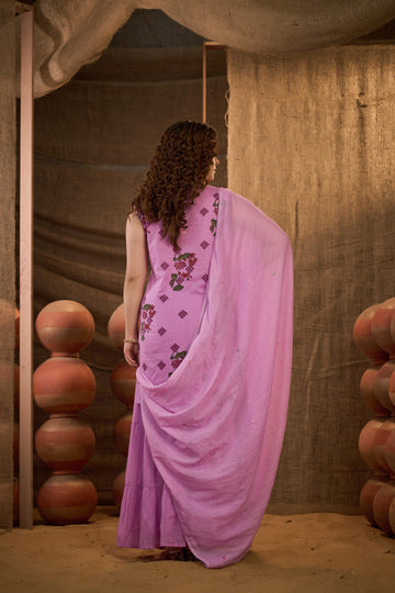 Gulnaar Chanderi Kurta Set