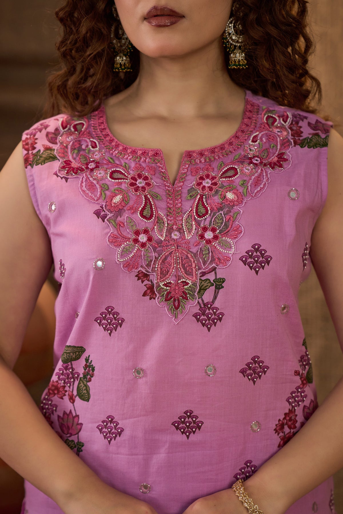 Gulnaar Chanderi Kurta Set