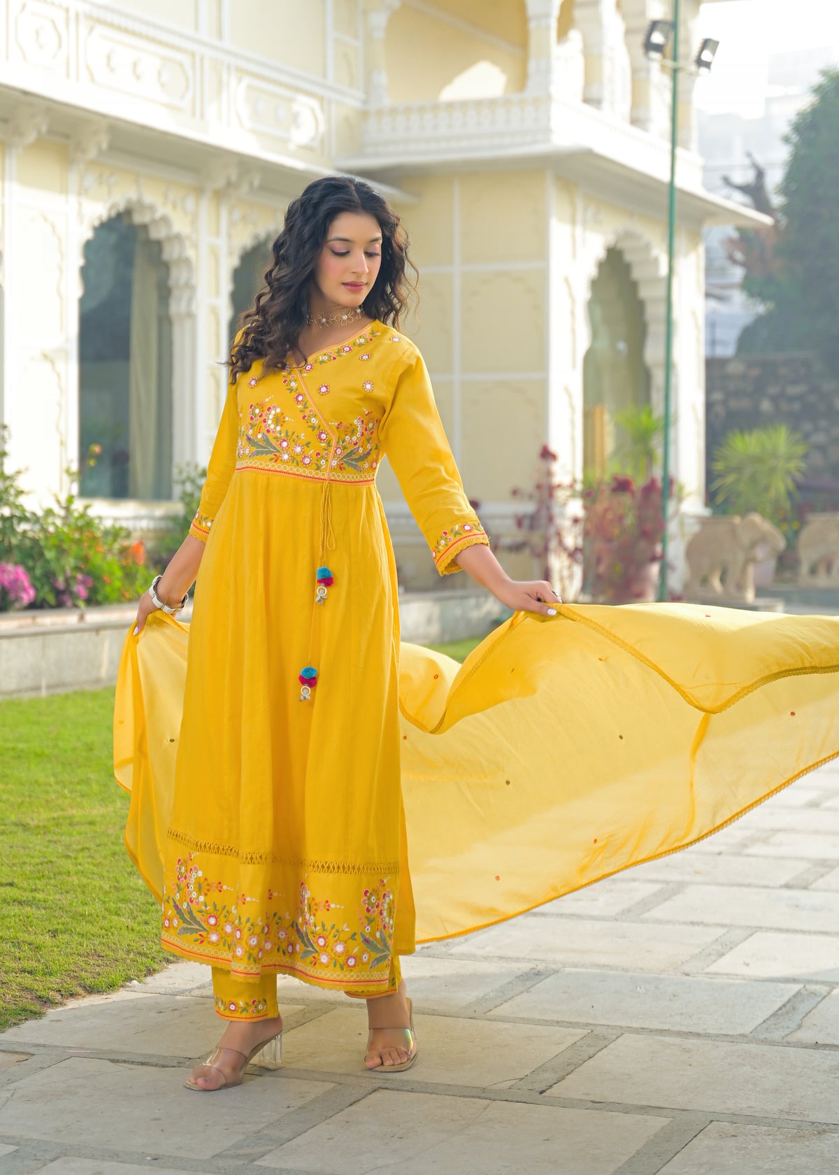 Designer Embroidered Anarkali Kurta Set with Dupatta
