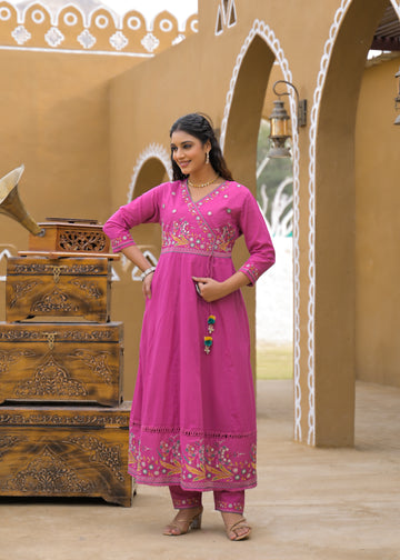 Designer Embroidered Anarkali Kurta Set with Dupatta