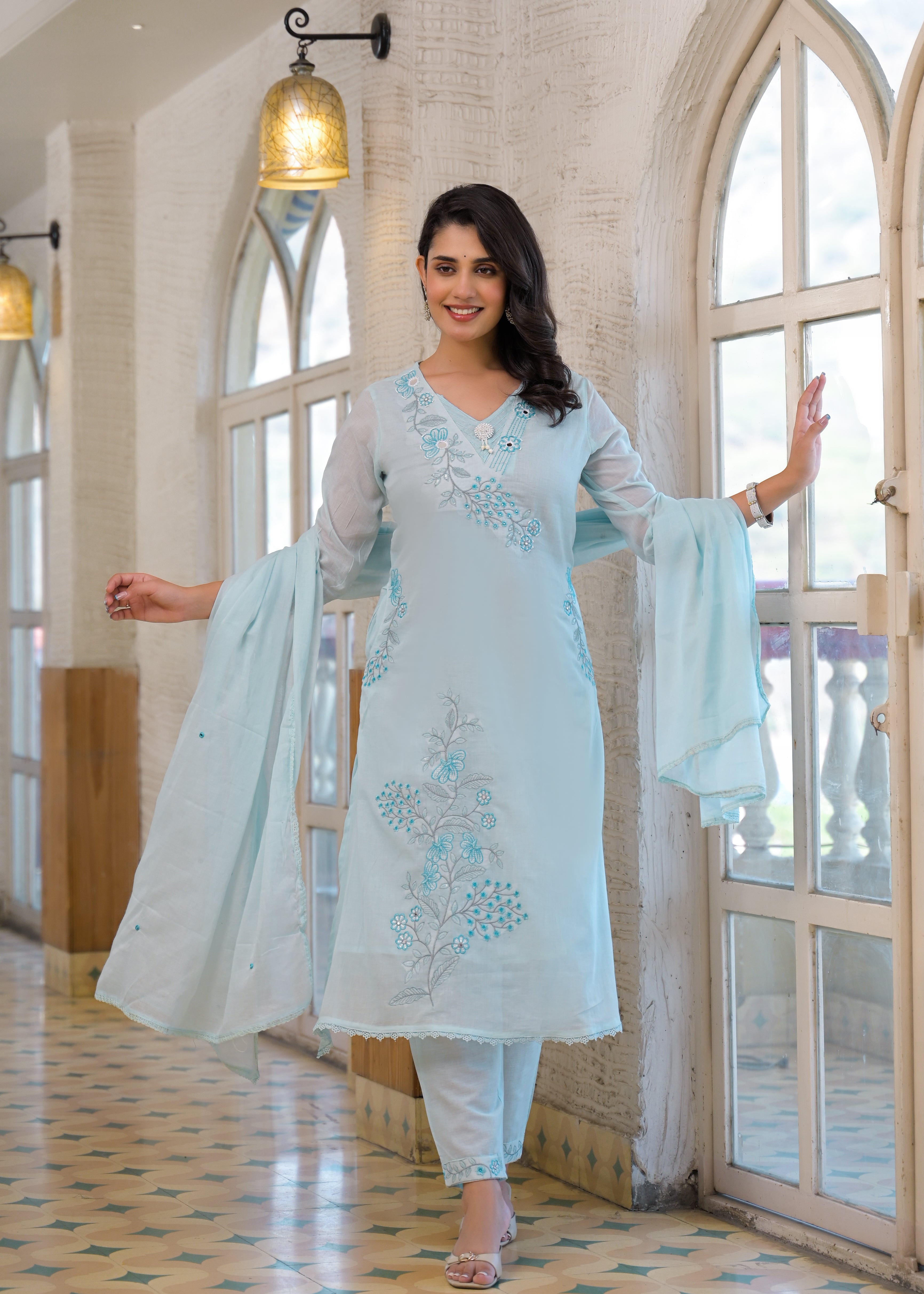 Premium Embroidered 3 Piece Suit