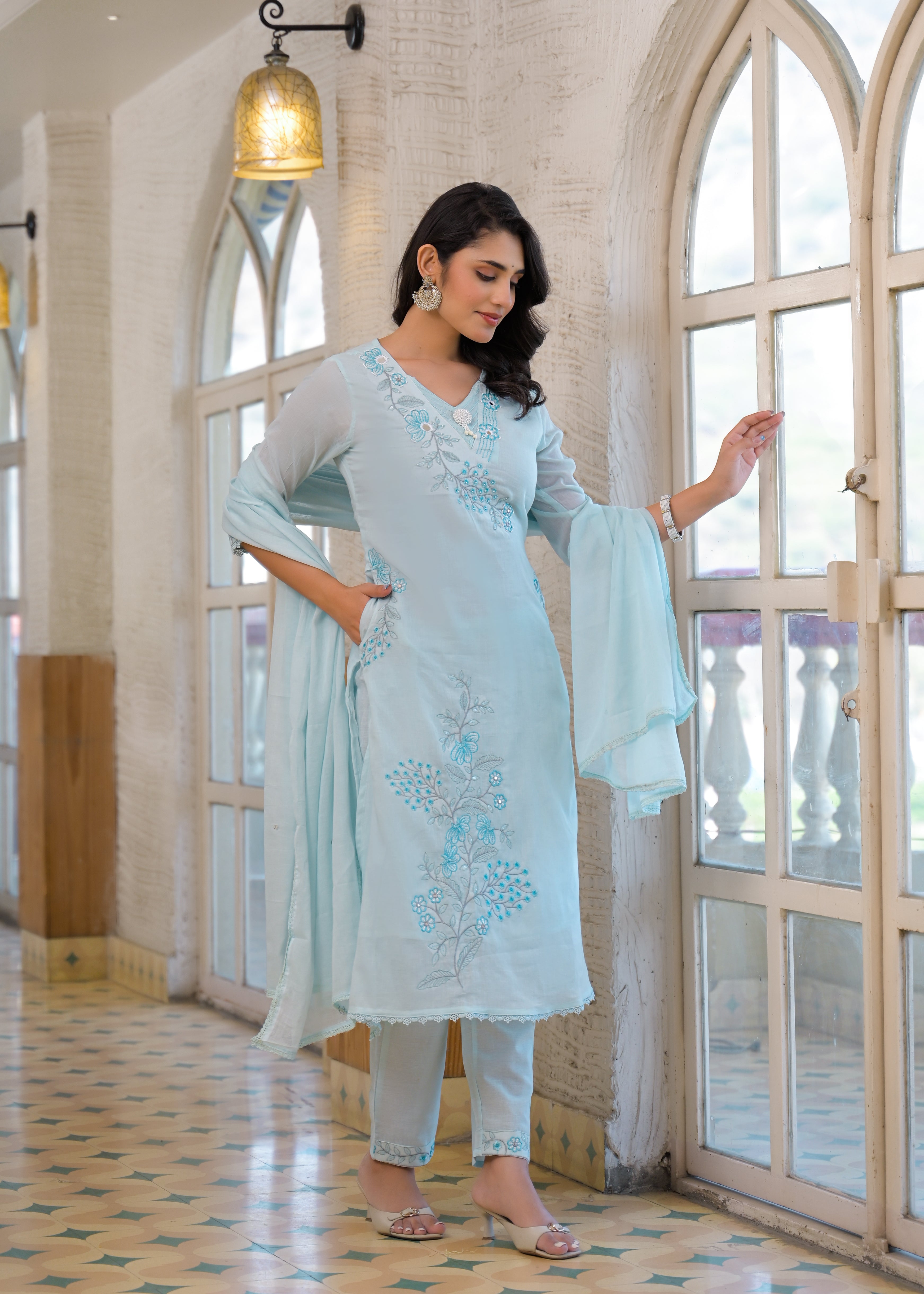 Premium Embroidered 3 Piece Suit