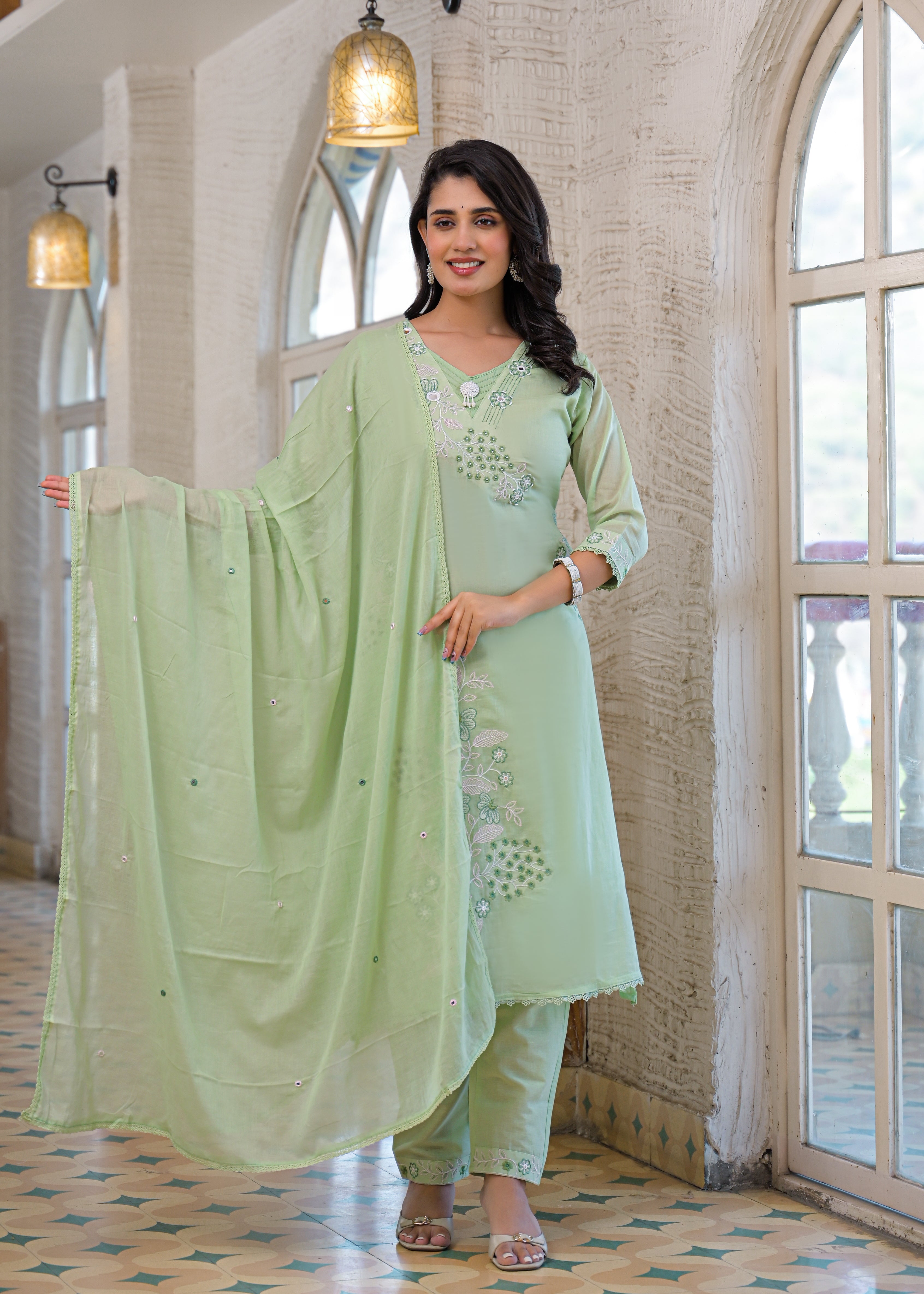 Premium Embroidered 3 Piece Suit