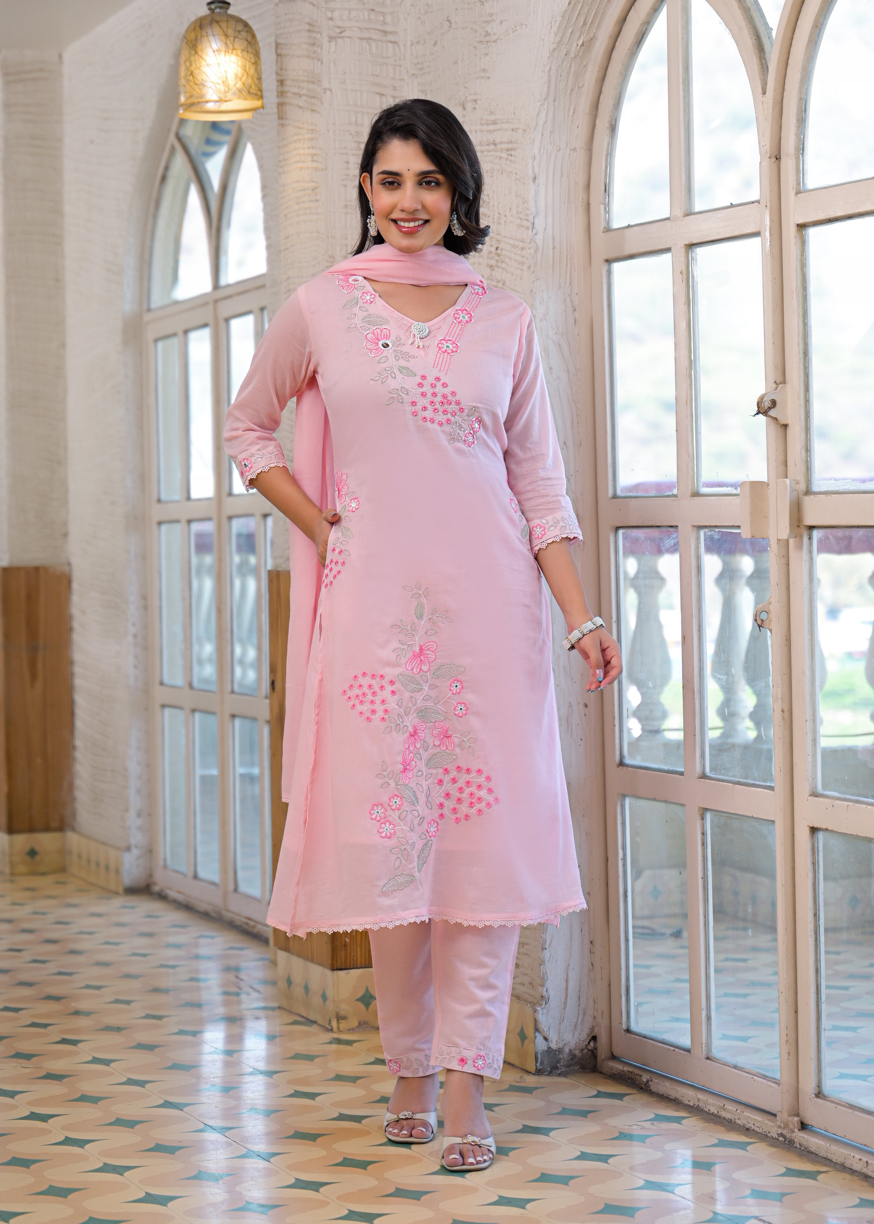 Premium Embroidered 3 Piece Suit