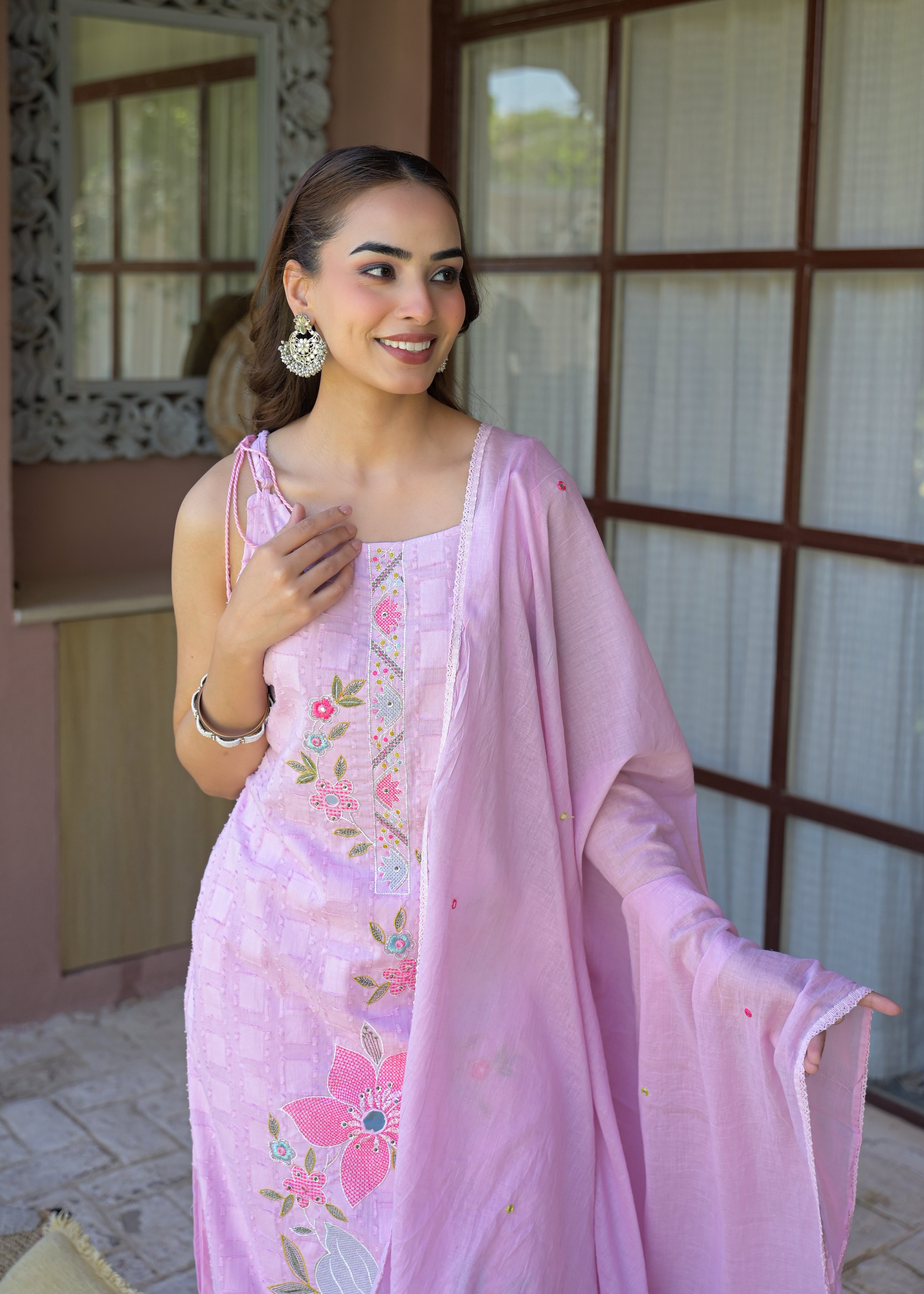 Premium 3-Piece Ethnic Suit Set (Kurta, Pant & Dupatta)