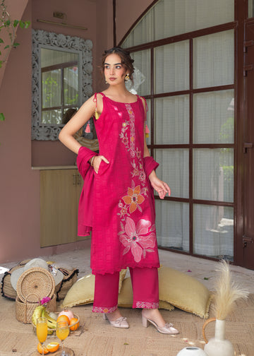 Premium 3-Piece Ethnic Suit Set (Kurta, Pant & Dupatta)