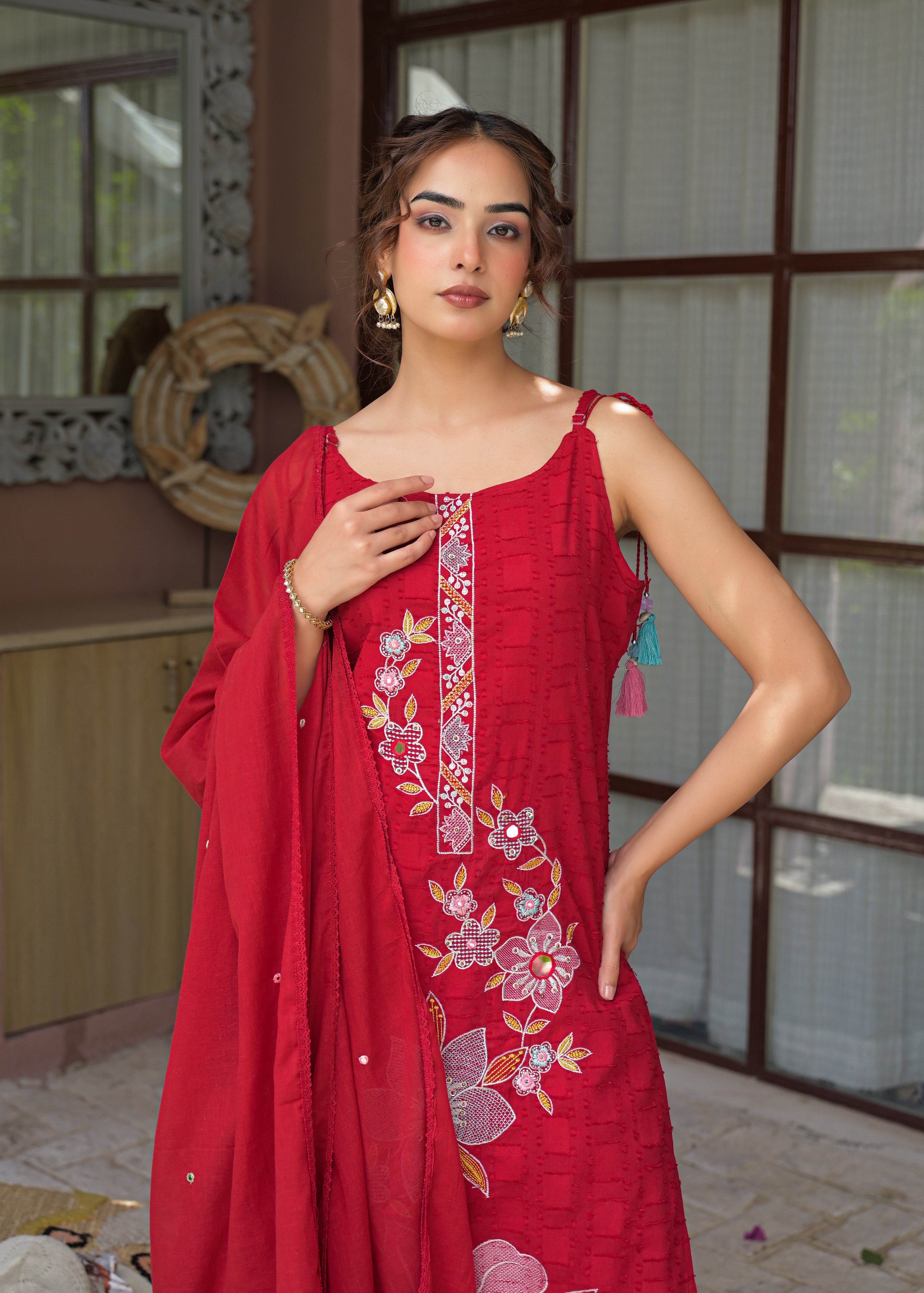 Premium 3-Piece Ethnic Suit Set (Kurta, Pant & Dupatta)