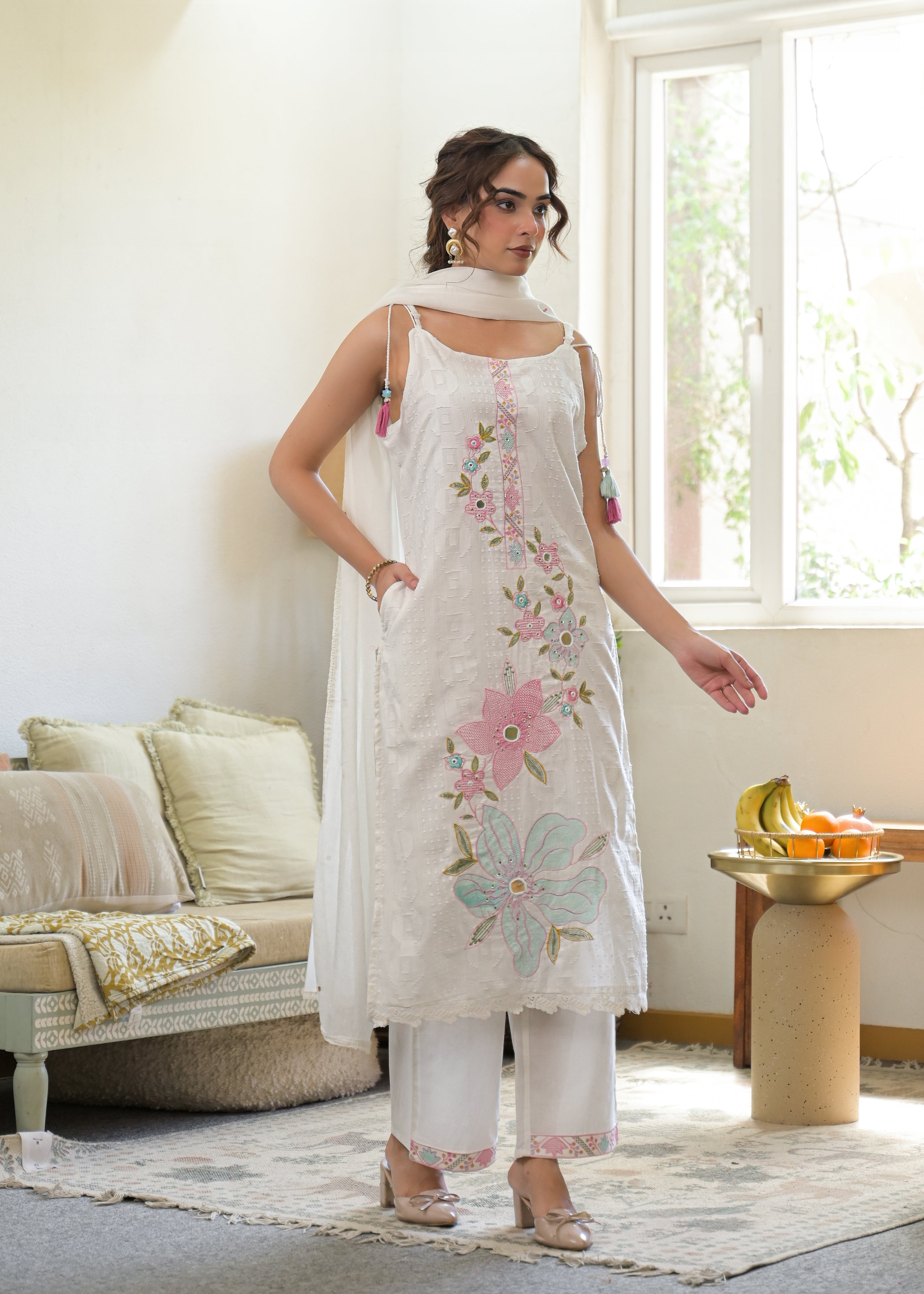 Premium 3-Piece Ethnic Suit Set (Kurta, Pant & Dupatta)
