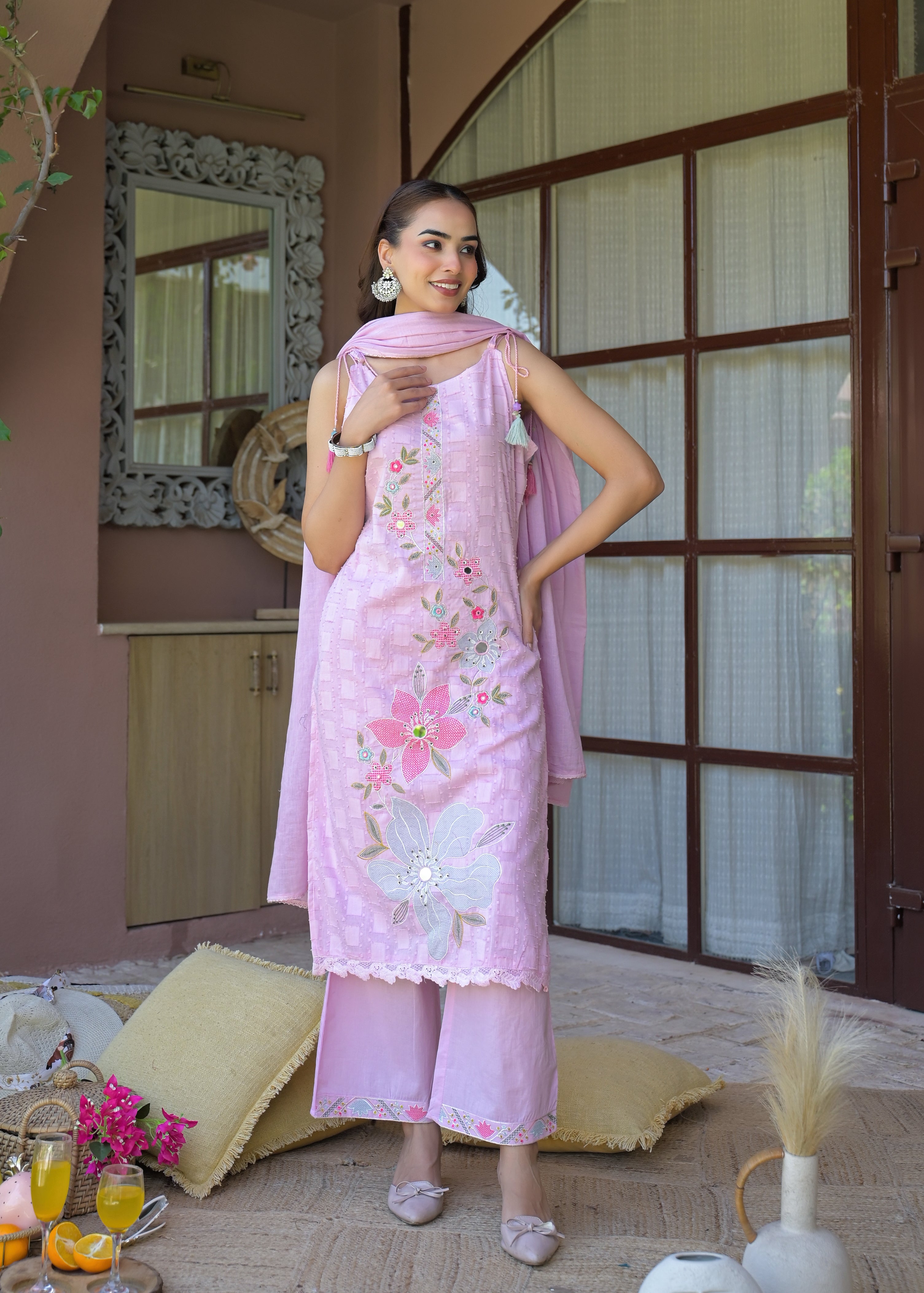 Premium 3-Piece Ethnic Suit Set (Kurta, Pant & Dupatta)