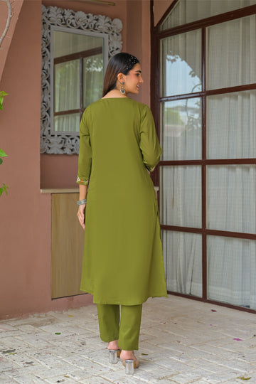 Embroidered 3-Piece Kurta Set