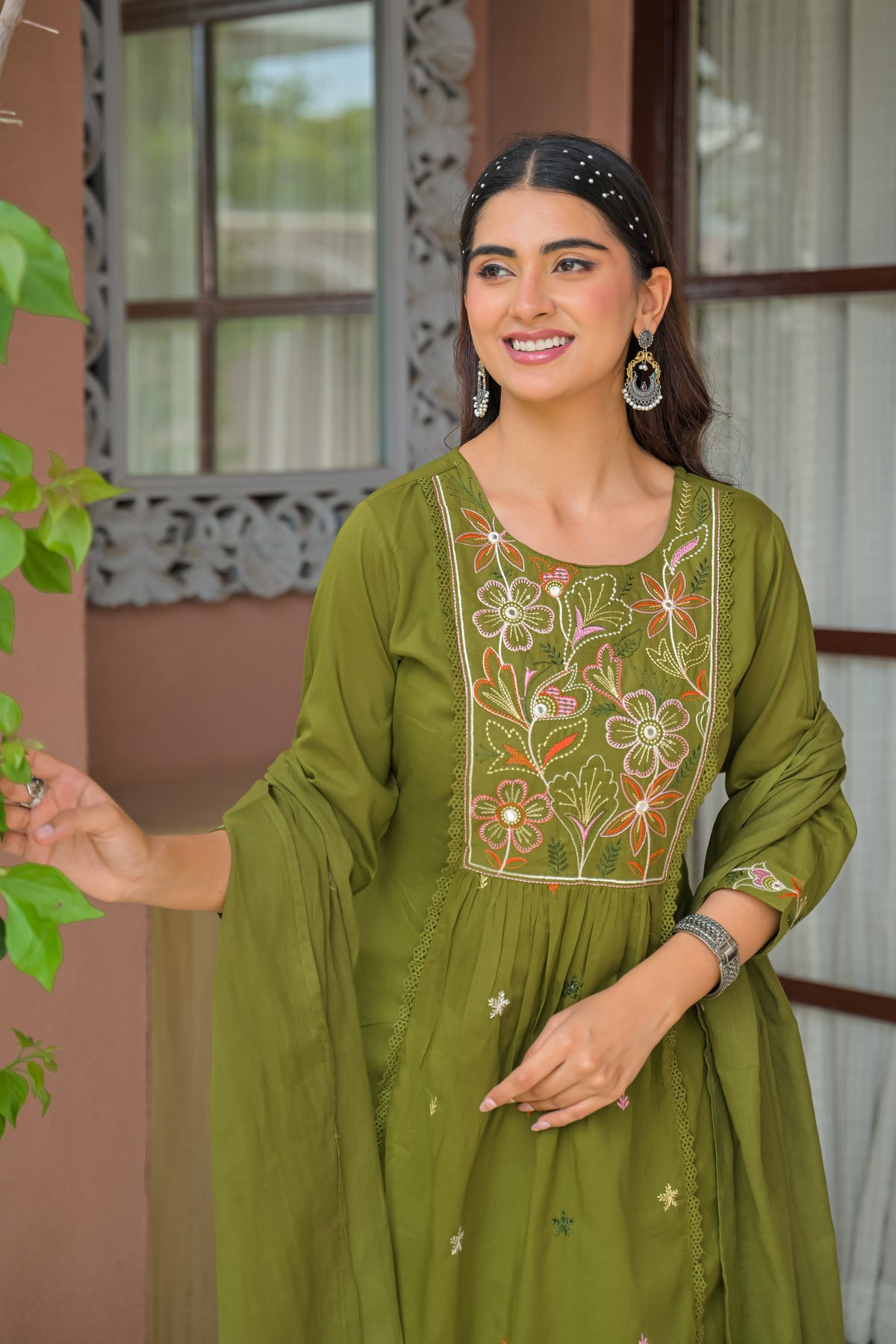 Embroidered 3-Piece Kurta Set
