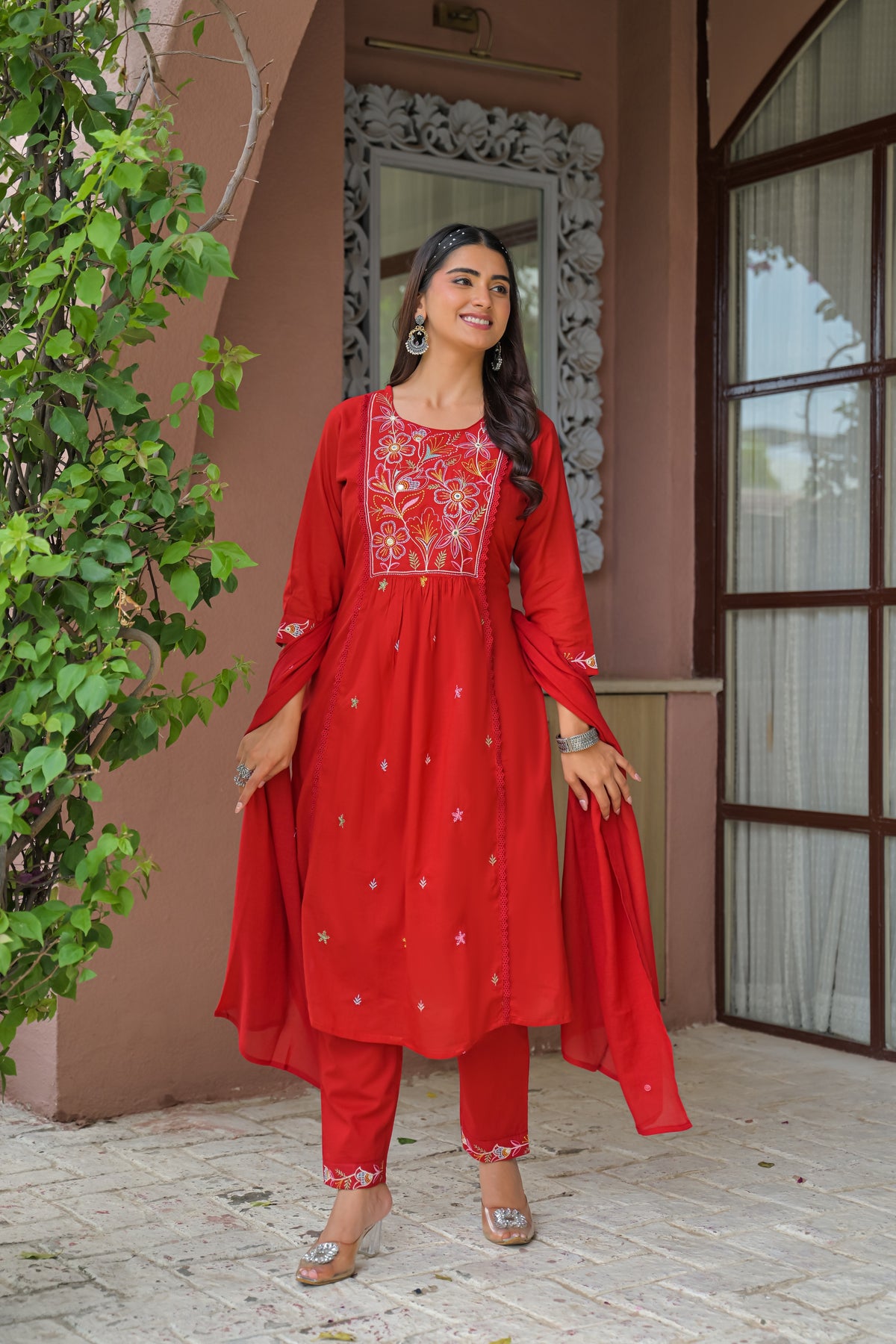 Embroidered 3-Piece Kurta Set