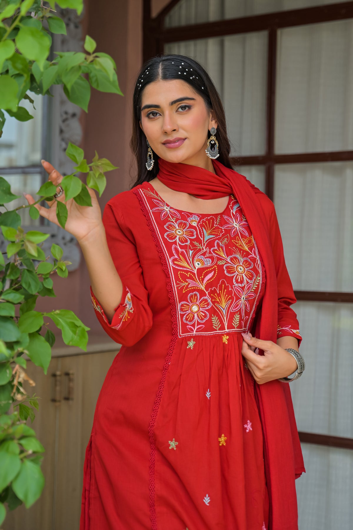 Embroidered 3-Piece Kurta Set