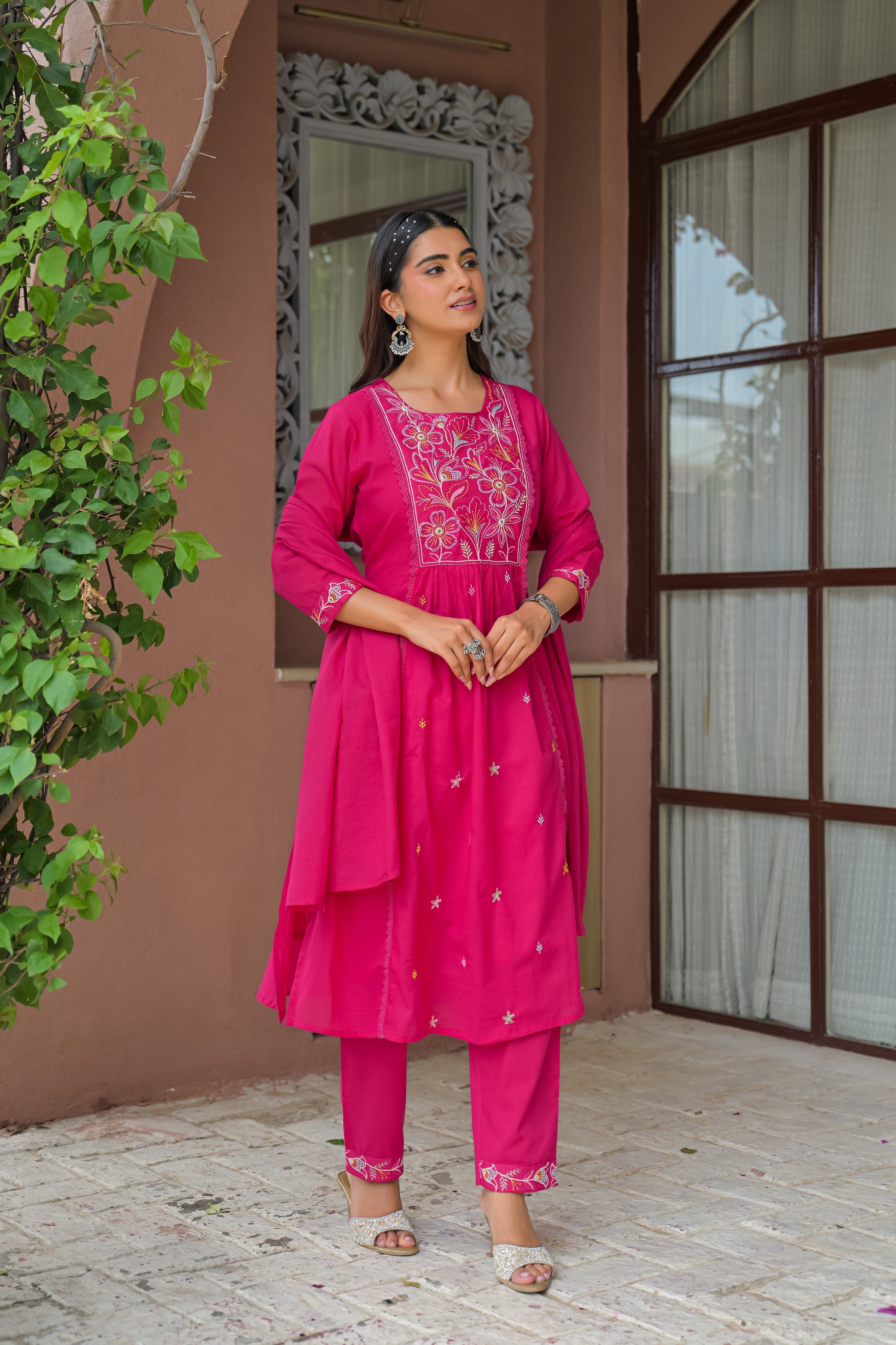 Embroidered 3-Piece Kurta Set