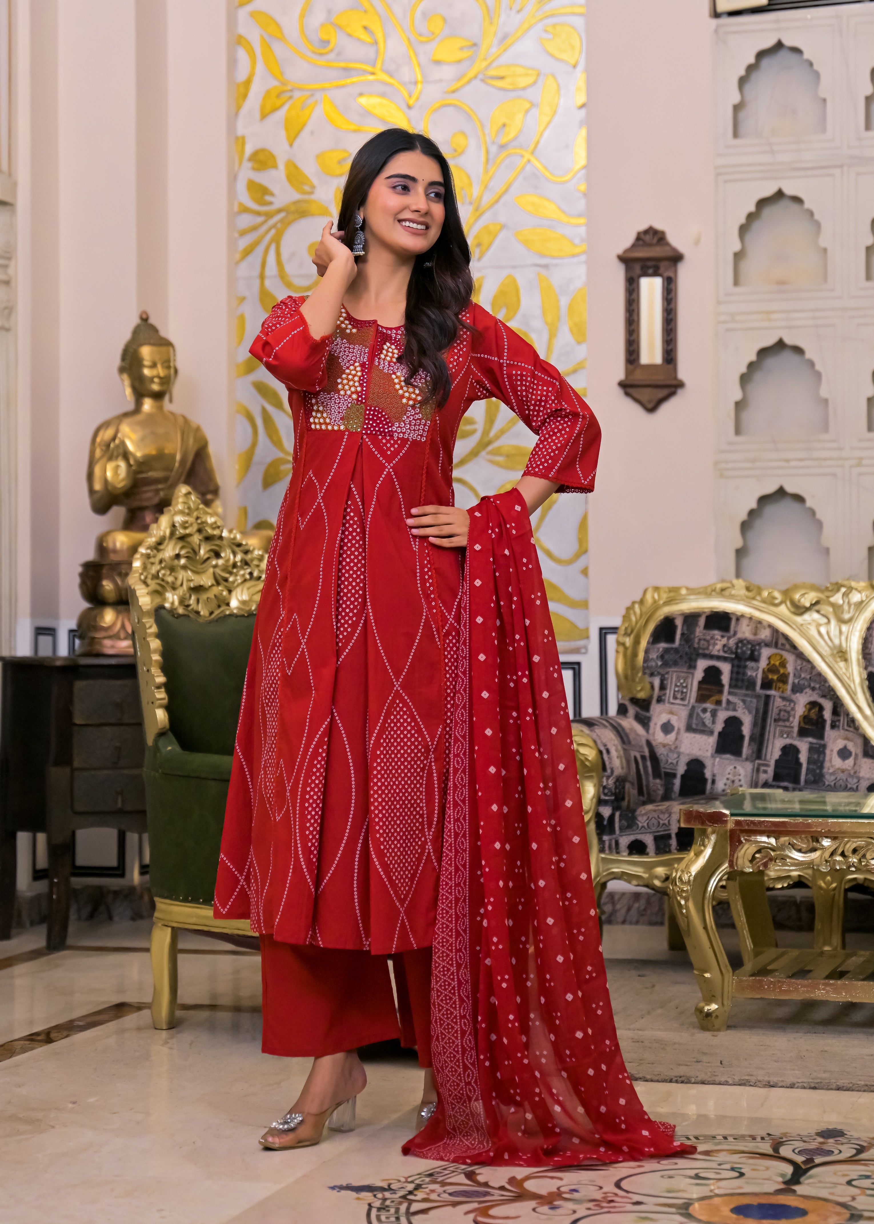 3 Piece Ethnic Anarkali Suit Set