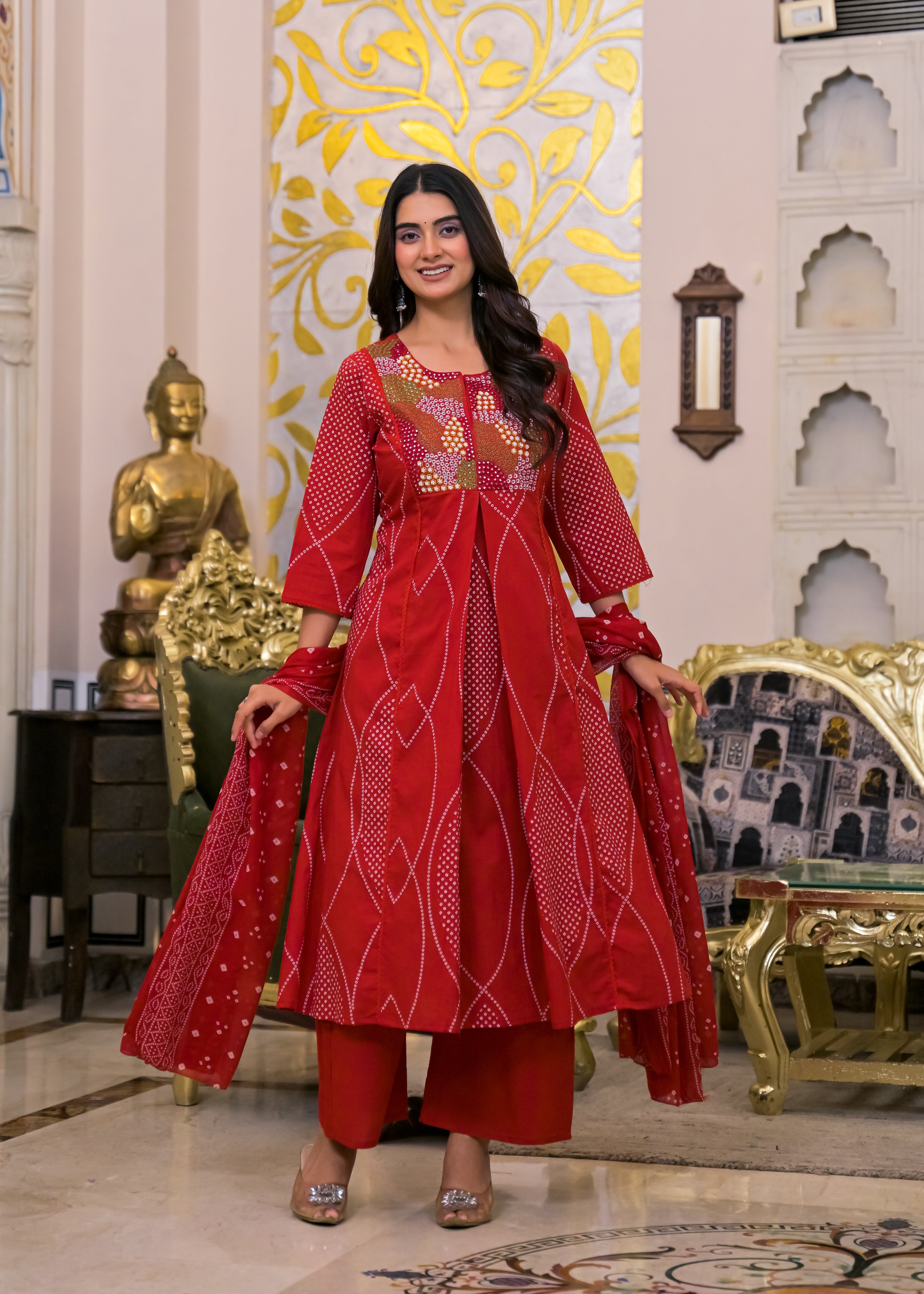 3 Piece Ethnic Anarkali Suit Set