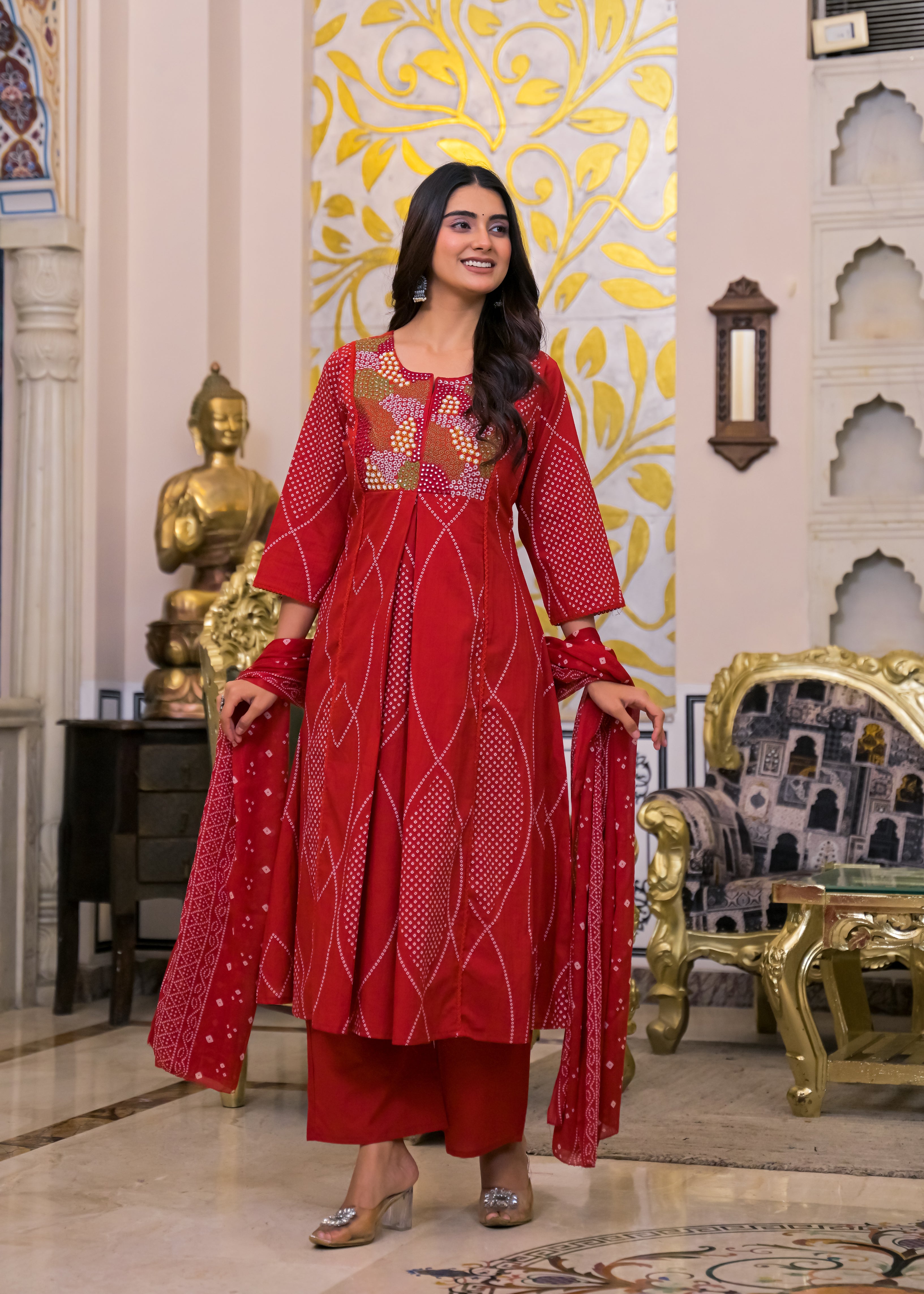 3 Piece Ethnic Anarkali Suit Set