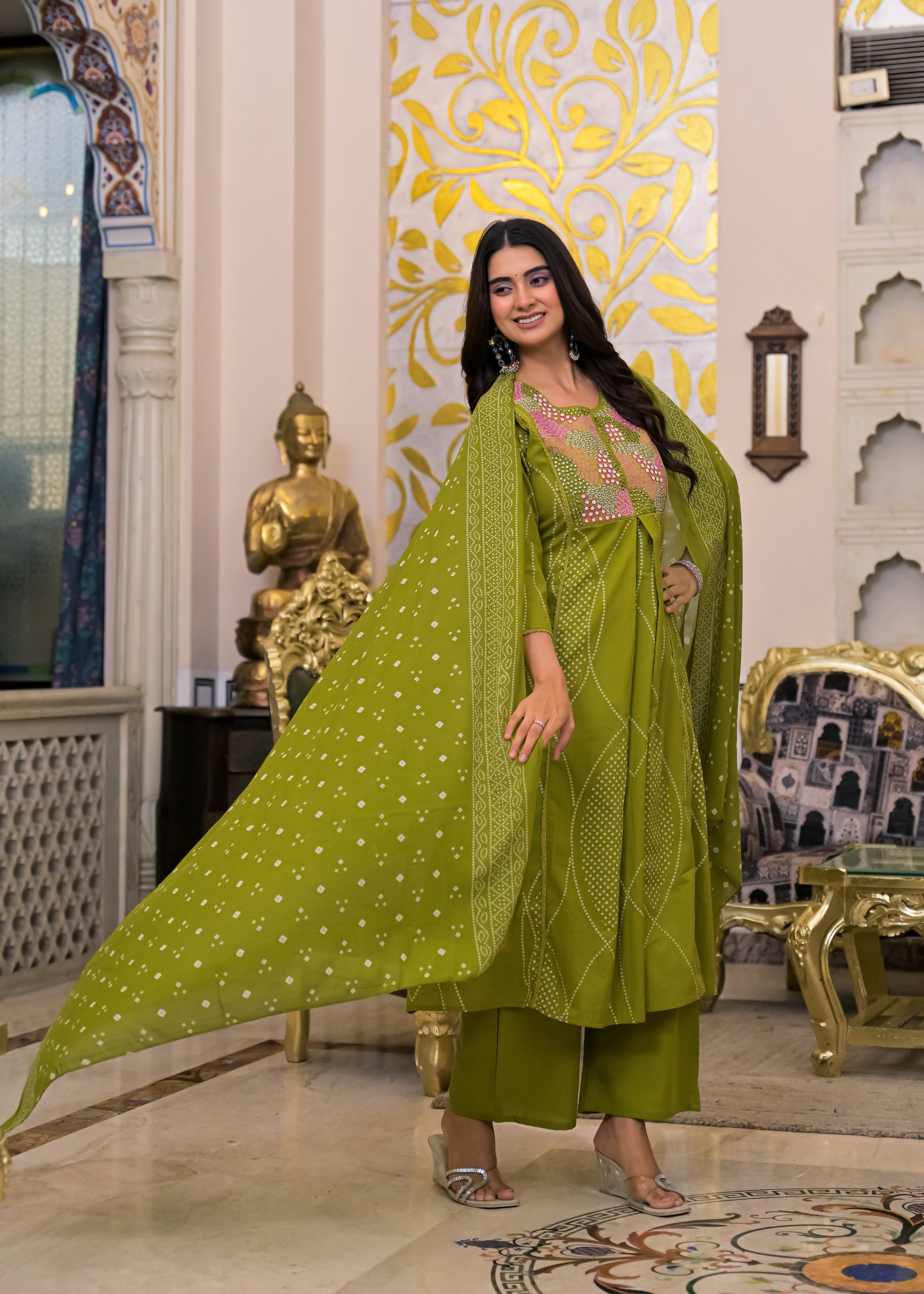 3 Piece Ethnic Anarkali Suit Set