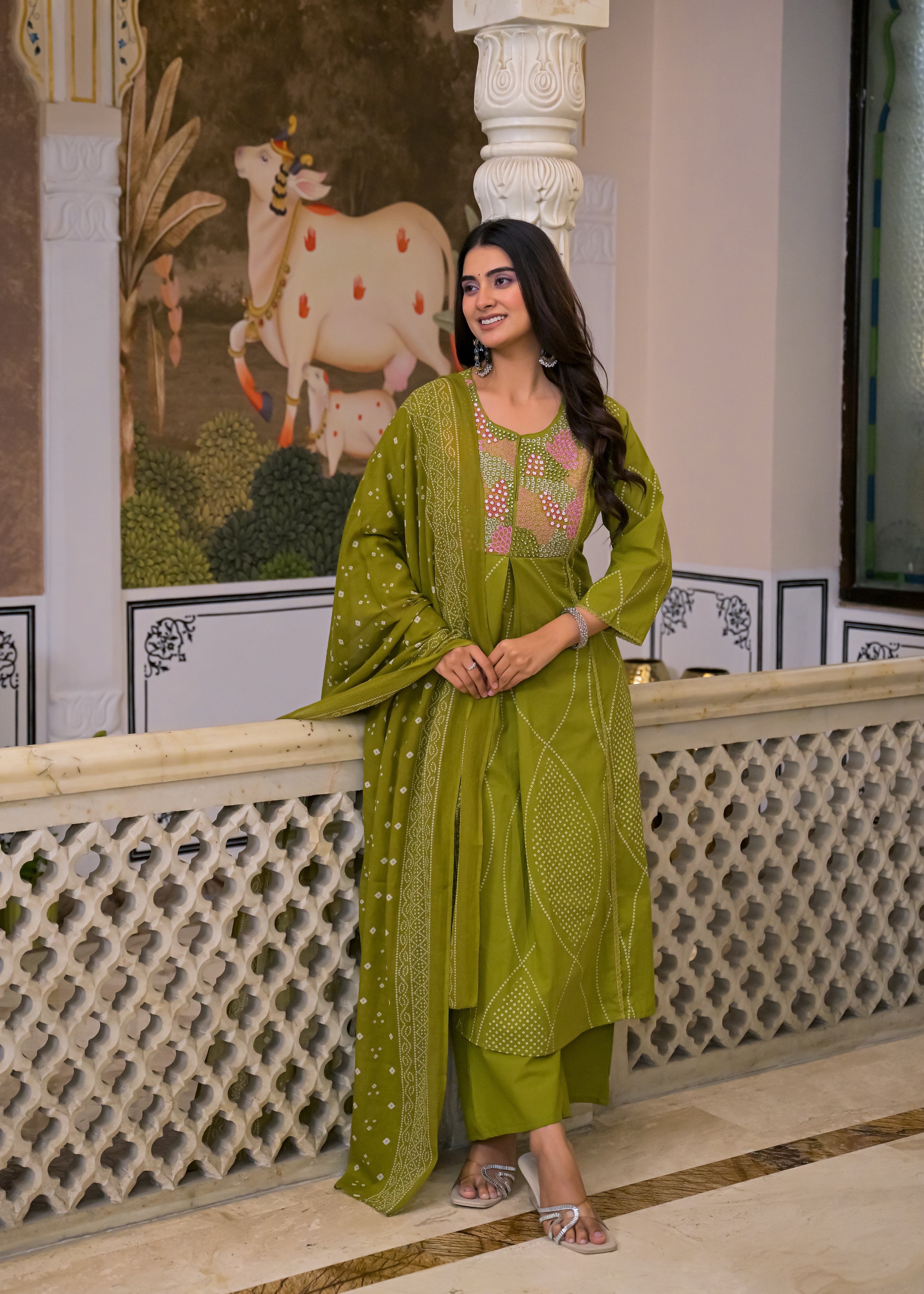 3 Piece Ethnic Anarkali Suit Set