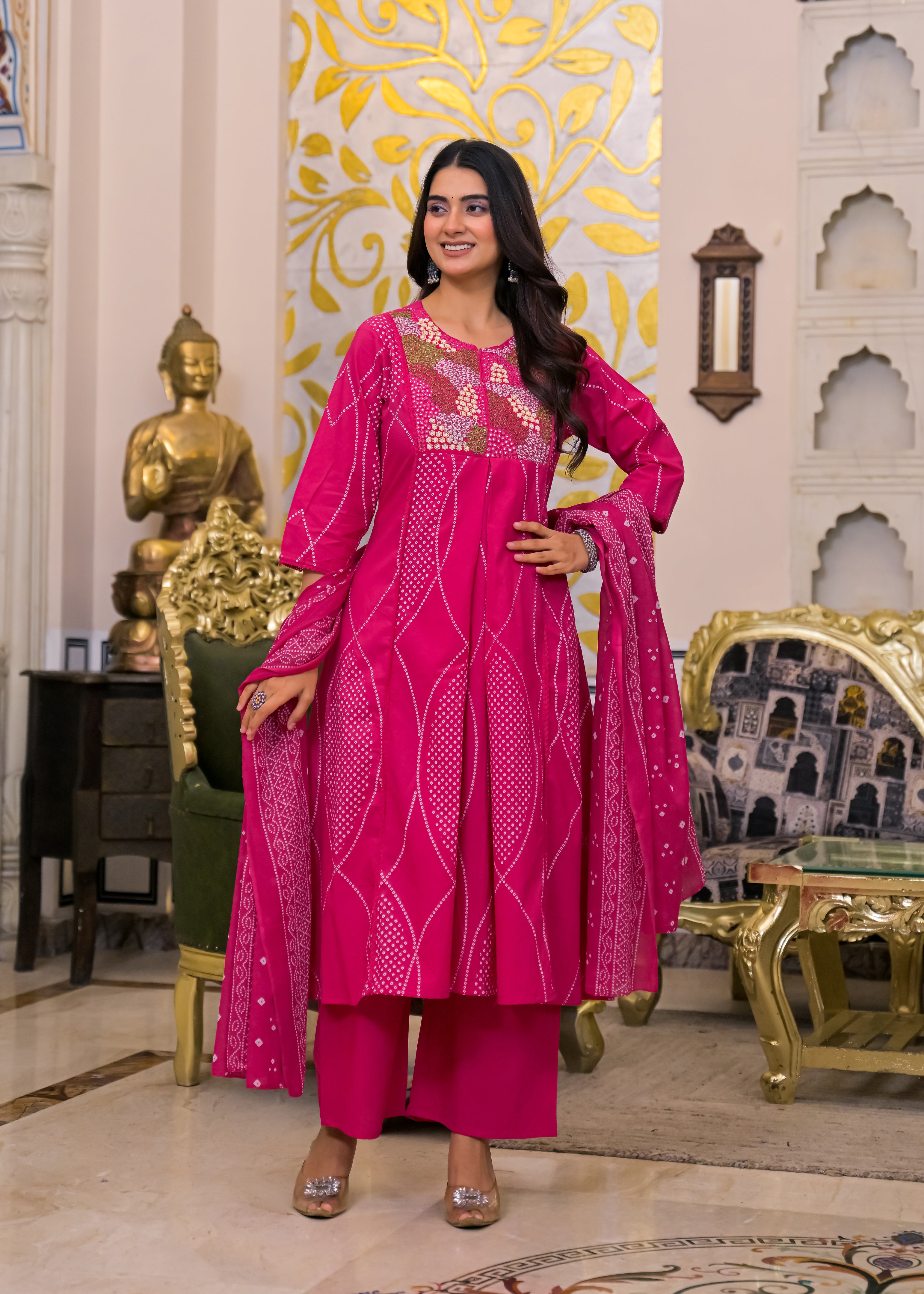 3 Piece Ethnic Anarkali Suit Set