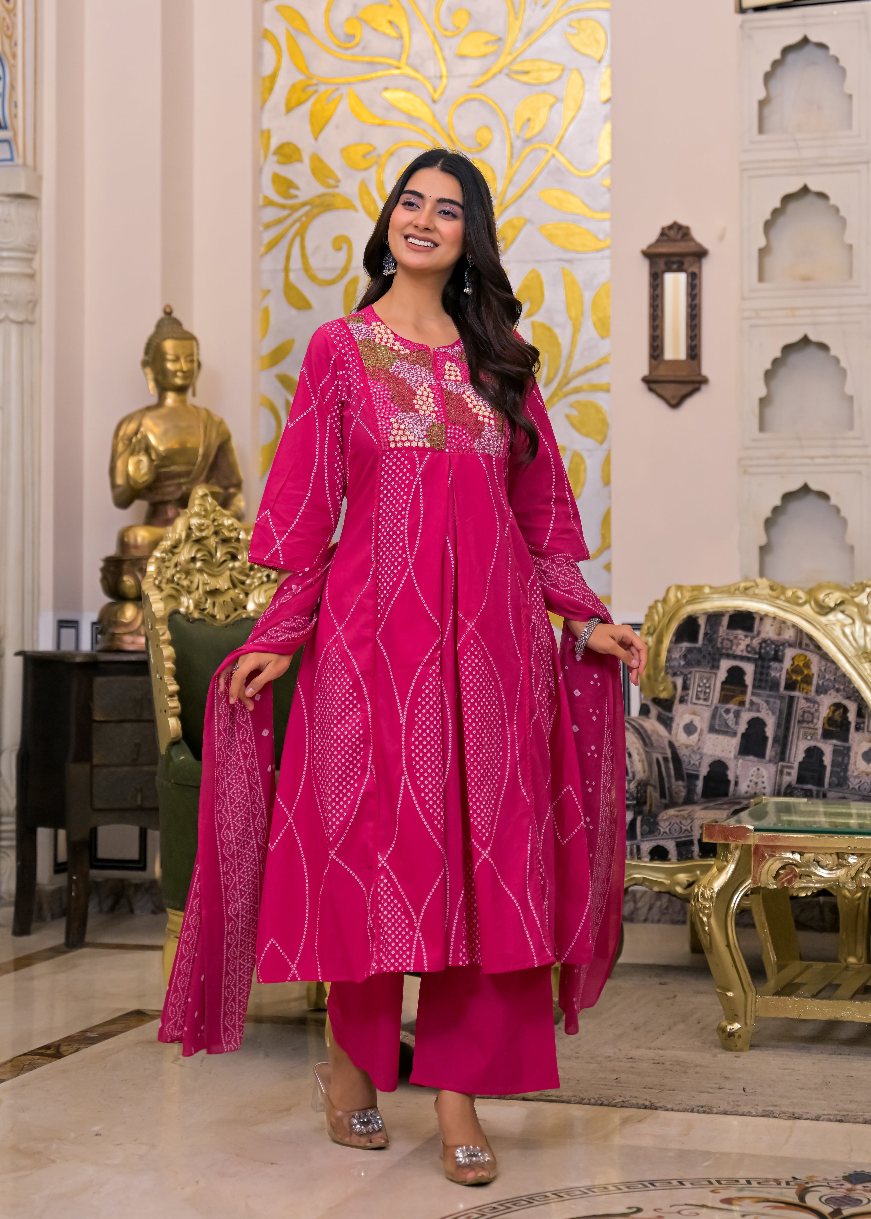3 Piece Ethnic Anarkali Suit Set
