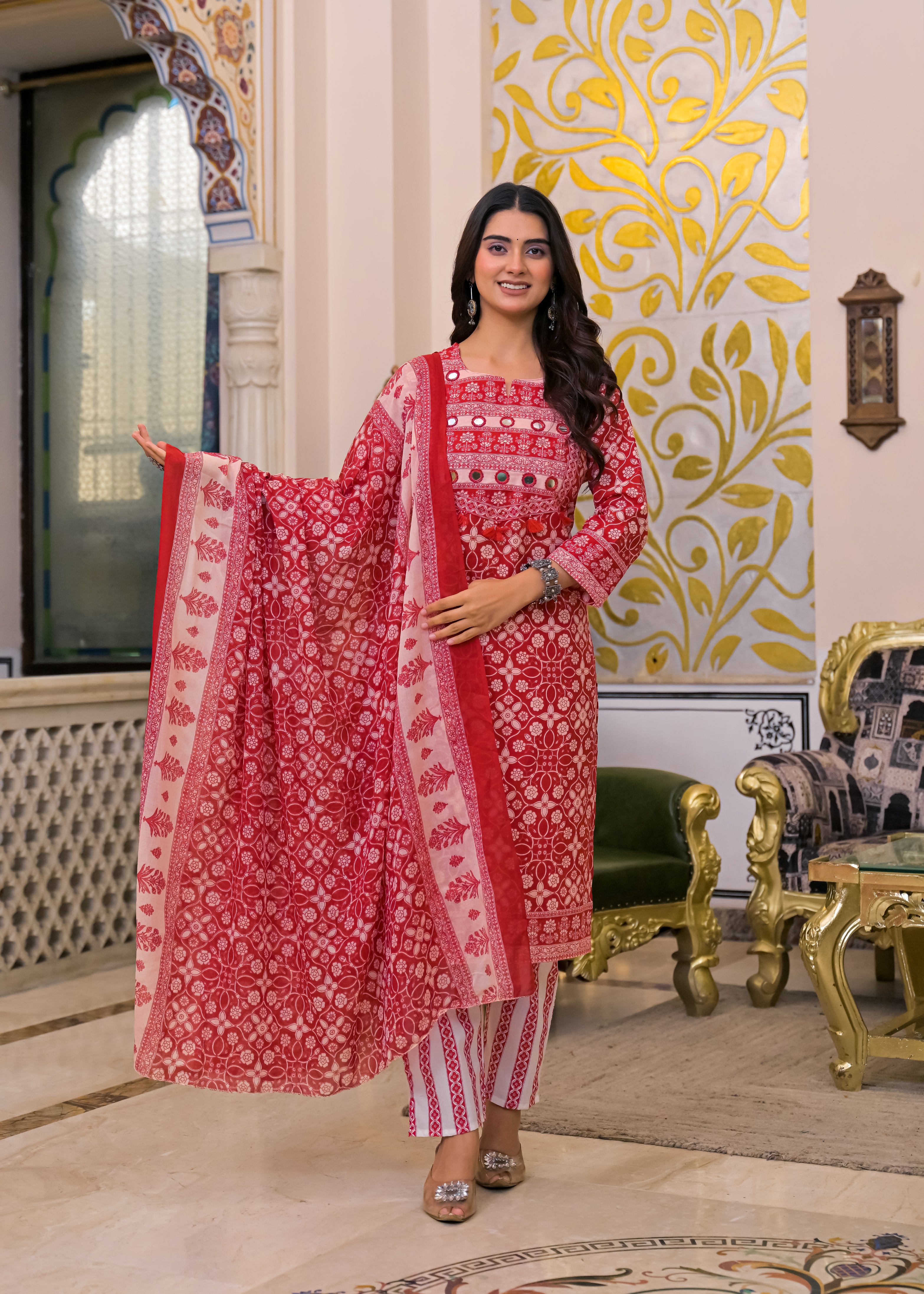 Women's 3-Piece Ethnic Suit Set
