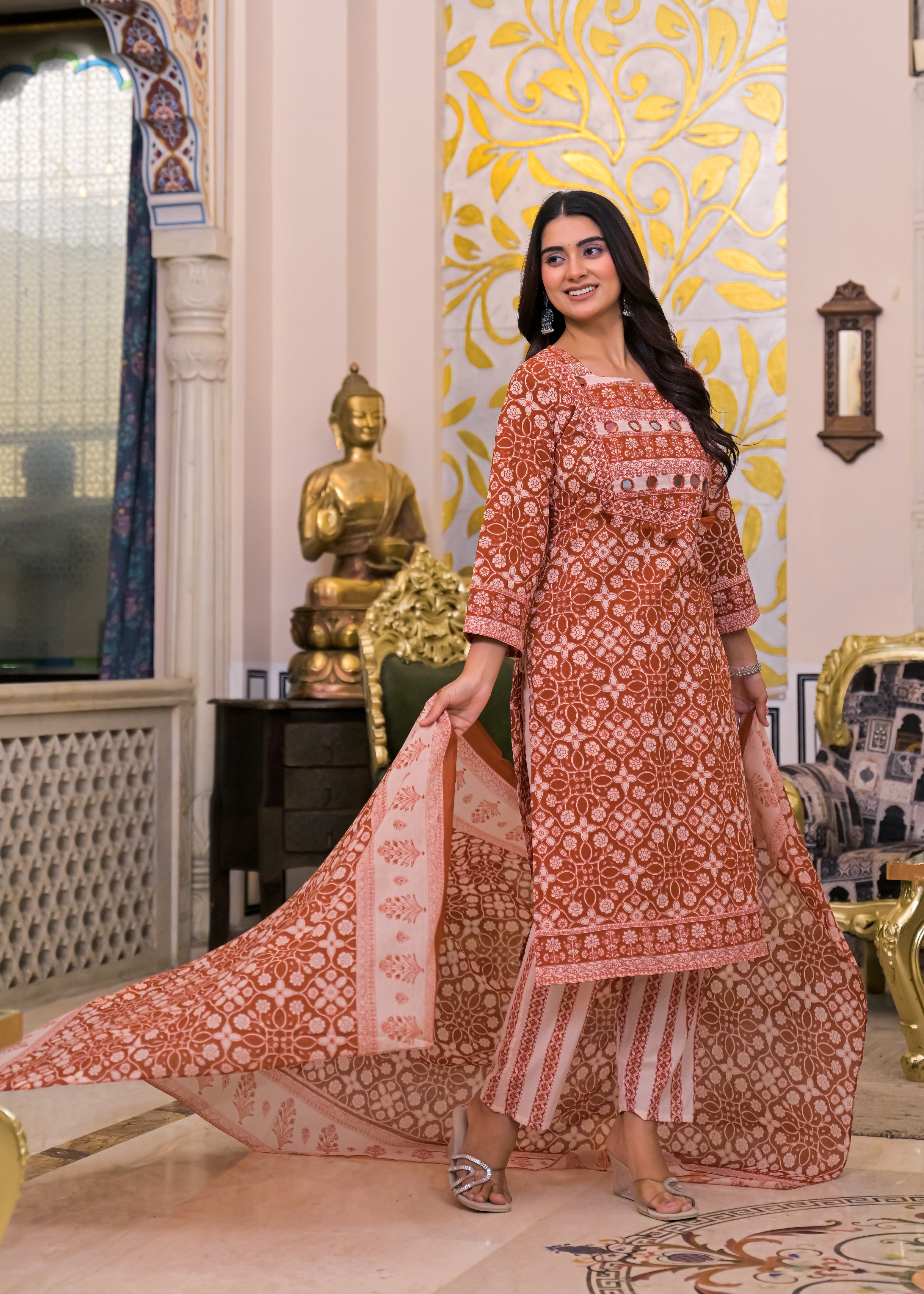 Women's 3-Piece Ethnic Suit Set